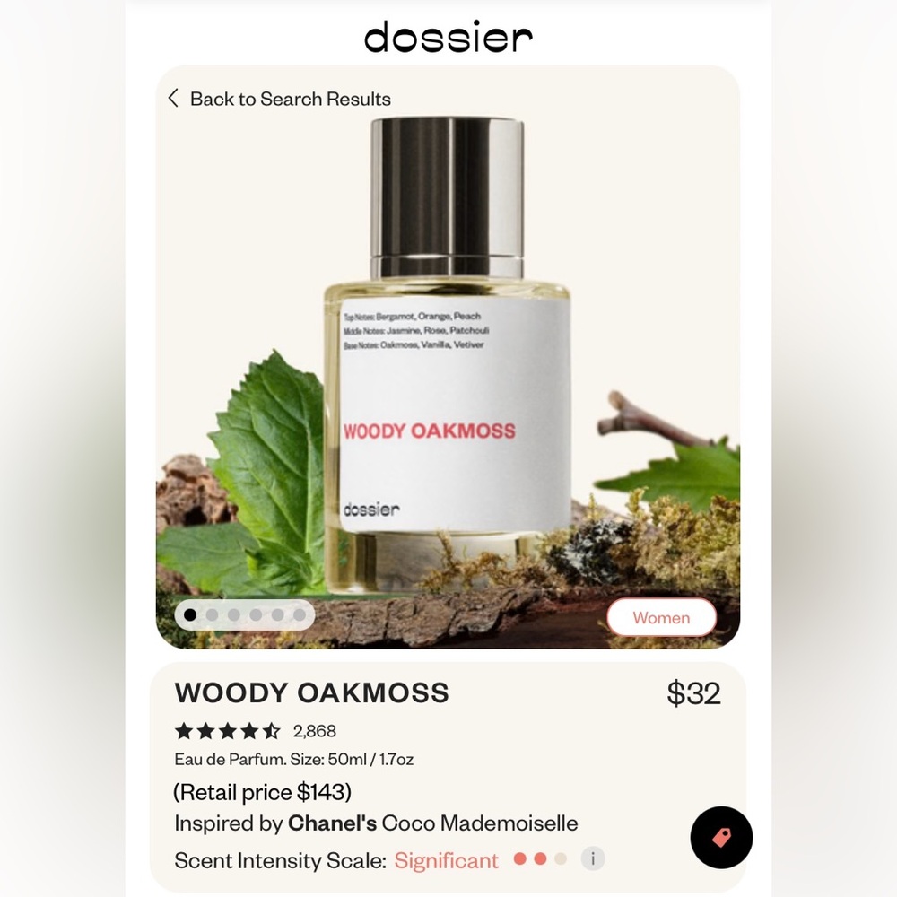 Woody Oakmoss Eau de Parfum - Dossier